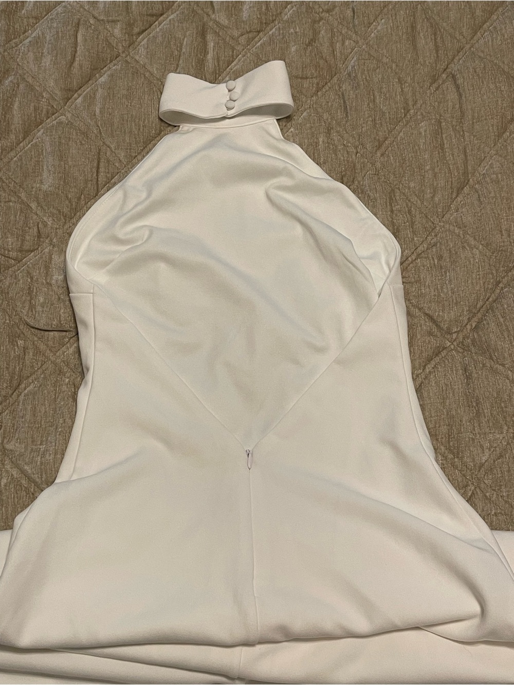 Lulus Alaura White Backless Halter Maxi Bridal Dress NWOT Size XS - Picture 6 of 9